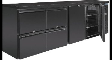 Polar U-serie werkbank koeling 2 deuren en 4 laden