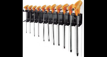 11-delige set haakse stiftsleutels voor Torx® schroeven en krachthandgreep met support 97TTX/SP11