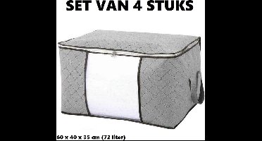 LuxeBass 4X Opbergtas voor dekbed | Opberzakken voor kleding | Kleding organizer - MS-41