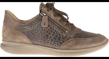 Hartjes,162.1141/34 35.38, Taupe combi sneaker met rits wijdte G maat 8