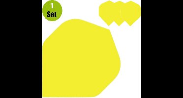 Poly Plain Dartflights - Geel