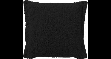 Dutch Decor OTIS - Kussenhoes 45x45 cm - effen kleur - unieke stof - Raven - zwart - met rits - zonder binnenkussen
