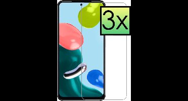 Screenprotector - 3 Stuks - Geschikt voor Xiaomi Redmi Note 11 - Extra Sterk - Beschermglas - Gehard Glas - Tempered Glass - Screen Protector - Bescherm Cover