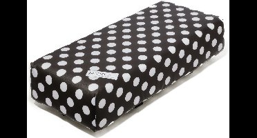 Hooodie Big Cushie White Small Dots - zacht en vrolijk fietskussen voor op bagagedrager