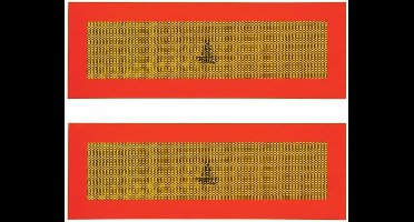 ProPlus Markeringsticker caravan - reflecterend geel - 56 x 20 cm - set van 2