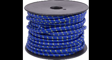 Benson Elastiek op rol - 20 meter - 8 mm - weerbestendig - blauw/geel