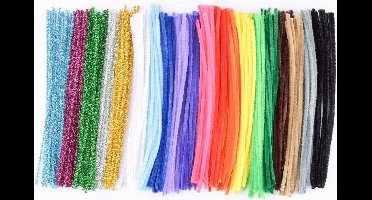 Vaessen Creative Chenilledraden 6mm 300stuks 30cm Assorti