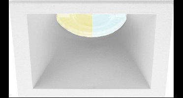 Inbouwspot Zeb met Philips HUE White Ambiance - spotje - Wit - vierkant verdiepte spot - Voor binnen / woonkamer / keuken / slaapkamer - IP20 - GU10 - Buitendiameter: 82MM - boorgat: Vierkante uitsparing - min. Inbouwdiepte: 105MM