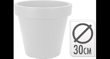 3 X Bloempot EK rond 30cm Wit