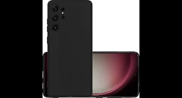 Hoesje - Geschikt voor Samsung Galaxy S23 Ultra - Sterk & Shockproof - Hoes Cover - Siliconen Case - Zwart