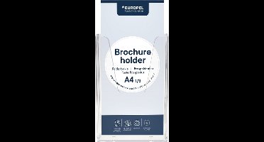 Folderhouder Europel wand 1/3 A4 transparant | 10 stuks