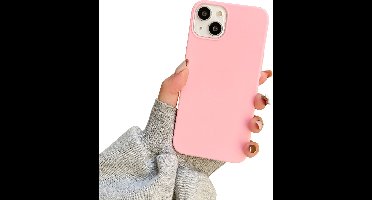 Soft Touch Hoesje - Geschikt voor Apple iPhone 14 Pro Max - Roze - Stevig Shockproof TPU Materiaal - Zachte Coating - Siliconen Feel Case - Back Cover