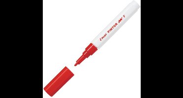 Pilot Pintor Rode Verfstift - Fine marker met 1,0mm schrijfbreedte - Inkt op waterbasis - Dekt op elk oppervlak, zelfs de donkerste - Teken, kleur, versier, markeer, schrijf, kalligrafeer…