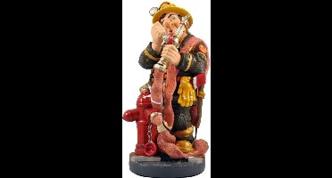 Brandweerman- polyresin – beroepen - beeldje – Profisti – 11x11x20 cm - relatiegeschenk