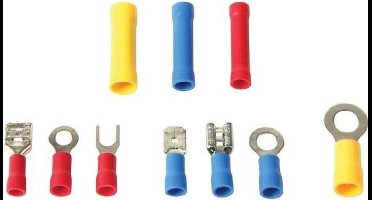 Toolland Assortiment kabelschoenen, 150-delig, verschillende maten, meerkleurig