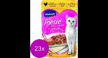 Vitakraft Poesie Deli Sauce Pouch 85 g - Kattenvoer - 23 x Kip