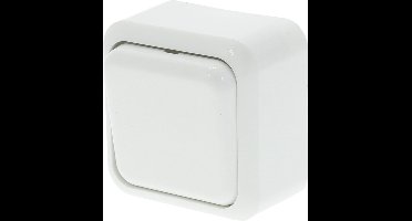 Q-LINK - Wisselschakelaar - Opbouw - 1-voudig Enkel Schakelaar - Polarwit