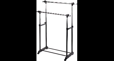 Verrijdbaar dubbel kledingrek 86x42x94/168cm