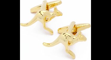 Manchetknopen - Kangoeroe Kangaroo Goudkleurig