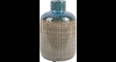 Present Time Vaas Bottle 11,7 X 18,5 Cm Keramiek Groen