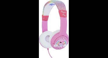 Peppa Pig regenboog - kinderkoptelefoon met volumebegrenzing - verstelbaar - comfortabel