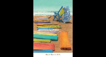 Kunstdruk Heidi Reil - Biscus Blue 45x66cm