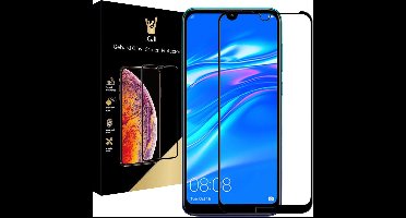 Screenprotector geschikt voor Huawei Y7 (2019) - Tempered Glass Gehard Glas - Full Screen Cover Volledig Beeld