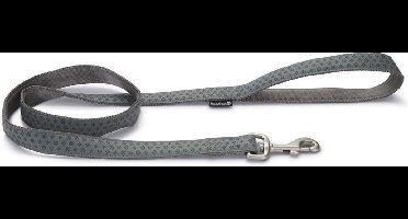 Beeztees - Hondenriem - Mac Leather - Grijs - 120 cm x 25 mm