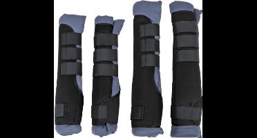 Kerbl Stal Transportpeesbeschermers - Maat L - Zwart/griijs