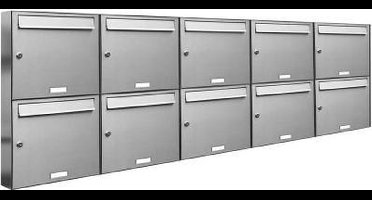 Brievenbus 8 adressen groot muurmontage