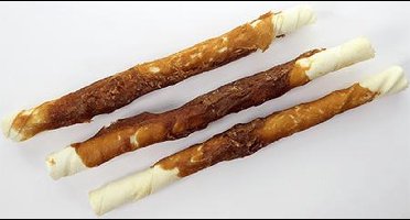 3 x 2 Eend met runderhuidstick-28 cm-hondensnack-Animal King