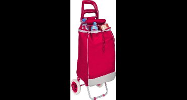 Benson Boodschappentrolley - rood - 96 x 34 x 21 cm - 40 liter