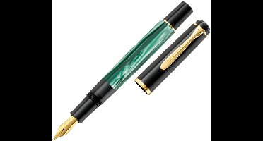 Pelikan 994095 vulpen Ingebouwd vulsysteem Zwart, Goud, Groen, Marmerkleur 1 stuk(s)