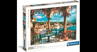 Clementoni - Puzzel - 1000 Stukjes - Balkon Uitzicht op het Comomeer - Puzzel Voor Volwassenen - High Quality Collection