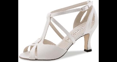 Werner Kern Francis LS Bruidsschoenen Wit Satijn met Lederen Zool - Binnen en Buiten Dansen - Dansschoenen Dames - Hak 6,5 cm - Salsa, Latin, Kizomba, Tango - Werner Kern Bridal - Wit - 34.5