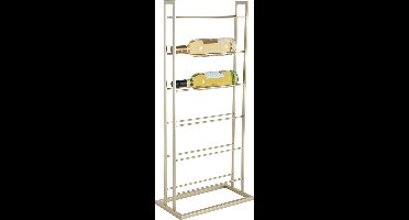 Present Time - Wijnrek Single Floor - Goud geschilderd