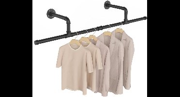 ApexArte® Industriële Kledingrek - Met Pijpen en Plank