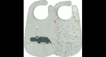Done by Deer slabbetje set van 2 - Croco Green