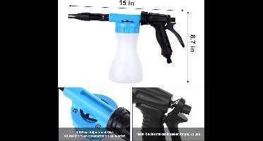 Schuimsproeier Tuinslang Voor Auto Wassen - Snow Foam Gun En Foam Sprayer - Schuimpistool Voor Autoshampoo - Ideaal Voor Schuimreiniging En Autowas - Blauw Kleur 900ml