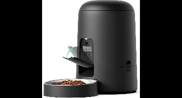 ApexArte® Automatische Voerbak Kat en Hond - Voerautomaat - Zwart