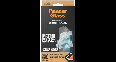 PanzerGlass Matrix D3O Ultra-Wide Screen Protector Geschikt voor Samsung Galaxy A25 - 100% Gerecycled Plastic - Bescherm Folie - Case Friendly - met AlignerKit Montageframe