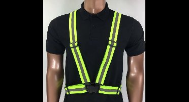 Verstelbaar Reflecterend Veiligheidsvest voor Fietsen, Hardlopen en Buitenactiviteiten – Elastisch, Lichtgewicht en Duurzaam voor Optimale Zichtbaarheid en Veiligheid in het Donker