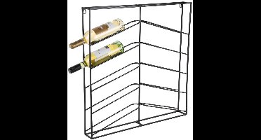 Present Time Wijnrek Cuadro - Zwart - 67x7.5x66cm - Scandinavisch