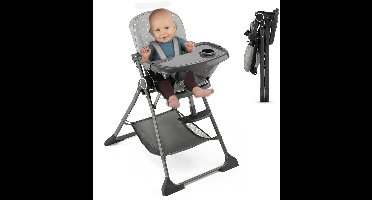 ApexArte® Kinderzetel - Eetstoel Baby 6 Maanden en Ouder - Kinder Eetstoel - Kinderstoel - Inklapbare Eetstoel - Grijs