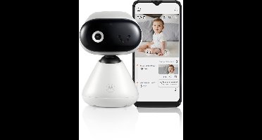 Motorola PIP1000 babyfoon met camera - bewakingscamera met app - babyfoon - nachtzicht, digitale zoom, slaapliedjes en tweewegcommunicatie - wandmontage - wit