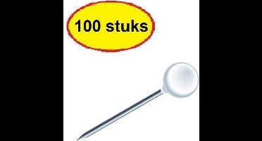 Exacompta - Doos met 100 bolvormige prikbordspelden - punthoogte 15mm - 4mm diameter - Wit