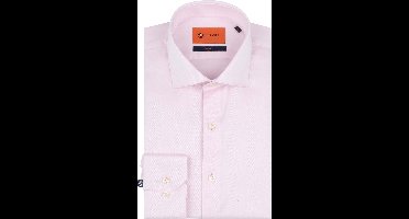 Suitable Overhemd Extra Lange Mouwen Twill Roze - Maat 39 - Heren - Overhemden Formeel
