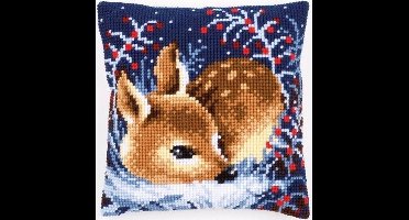 Borduurpakket Olifanten in avondlicht kruissteekkussen Vervaco voorbedrukt