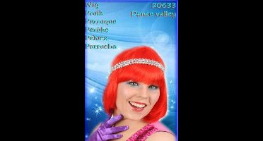 Pruik Trendy Valley kort Rood