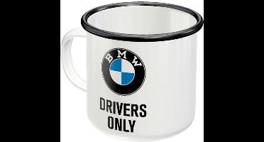 BMW Drivers Only Emaille Mok